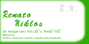 renato miklos business card